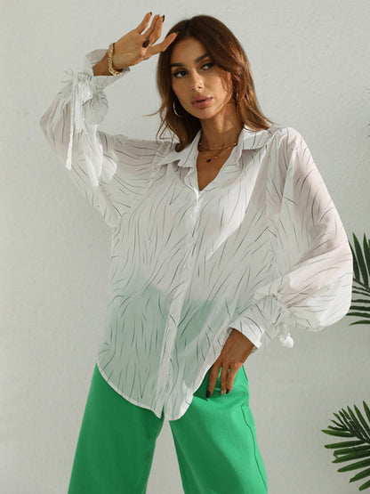 Vacation-Ready Casual Shirt Blouse for Women Top - Chuzko Women Clothing