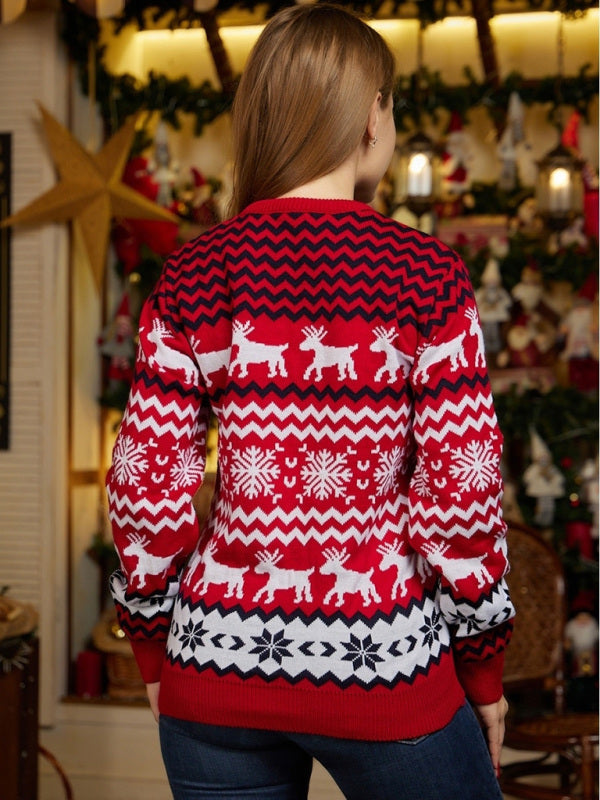 Festive Unisex Christmas Knit Sweater - Thanksgiving Jumper Xmas Sweaters - Chuzko Women Clothing