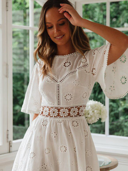 Lotus Sleeve Mini Dress - Buy Now Before It's Gone! Dresses - Chuzko Women Clothing