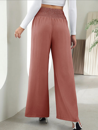 High Rise Wide-Leg Trousers - Pants Bottom - Women Pants - Chuzko Women Clothing
