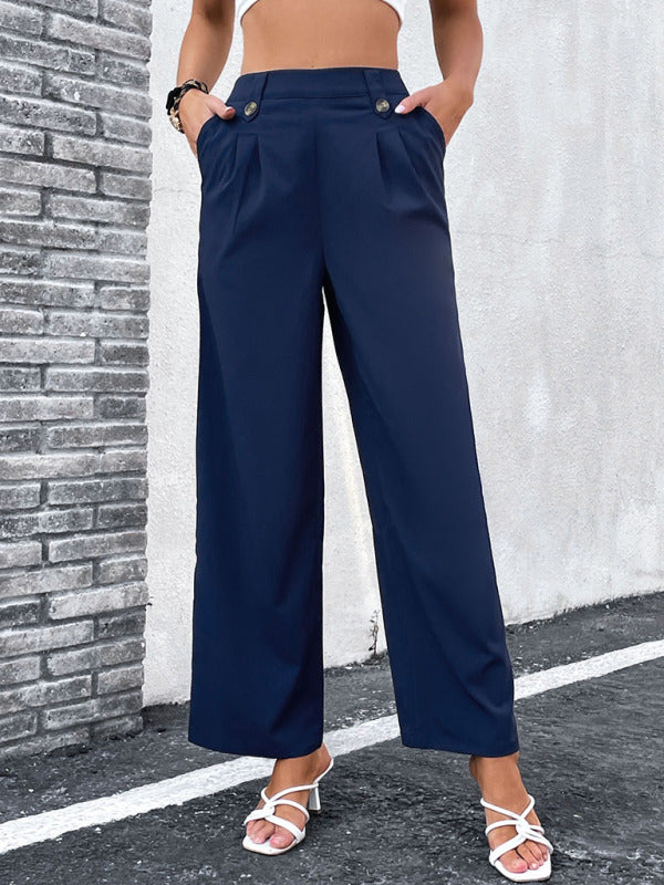 Straight-leg Trousers - Elegant Sailor Pants Pants - Chuzko Women Clothing