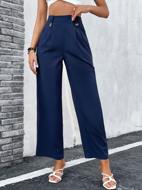 Straight-leg Trousers - Elegant Sailor Pants Pants - Chuzko Women Clothing