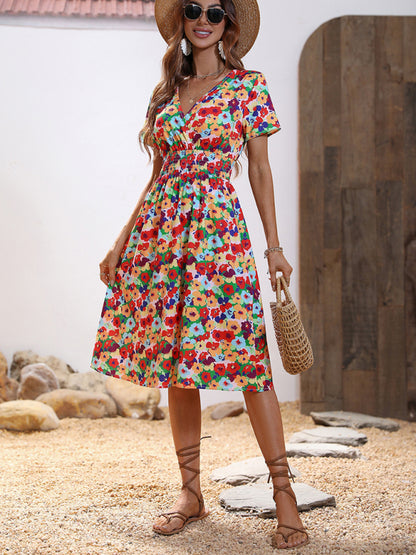 Floral Summer Midi Dress for Every Occasion Dress - Chuzko Women Clothing