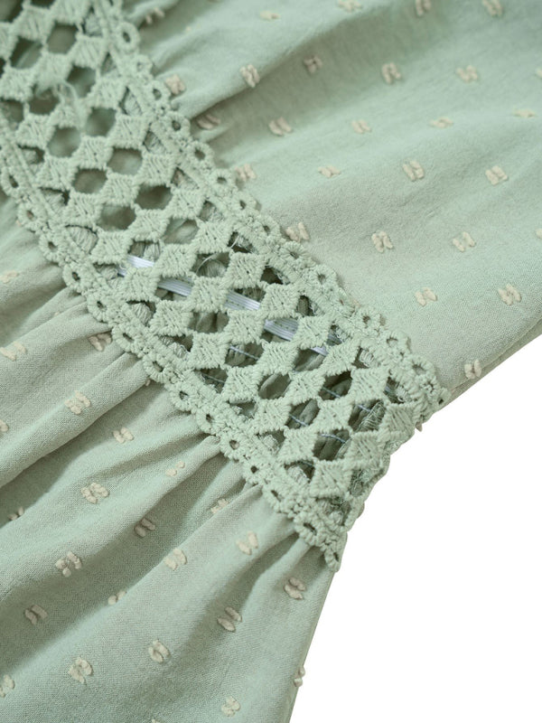 Lotus Leaf Sleeve V-Neck Mini Dress Dress - Chuzko Women Clothing