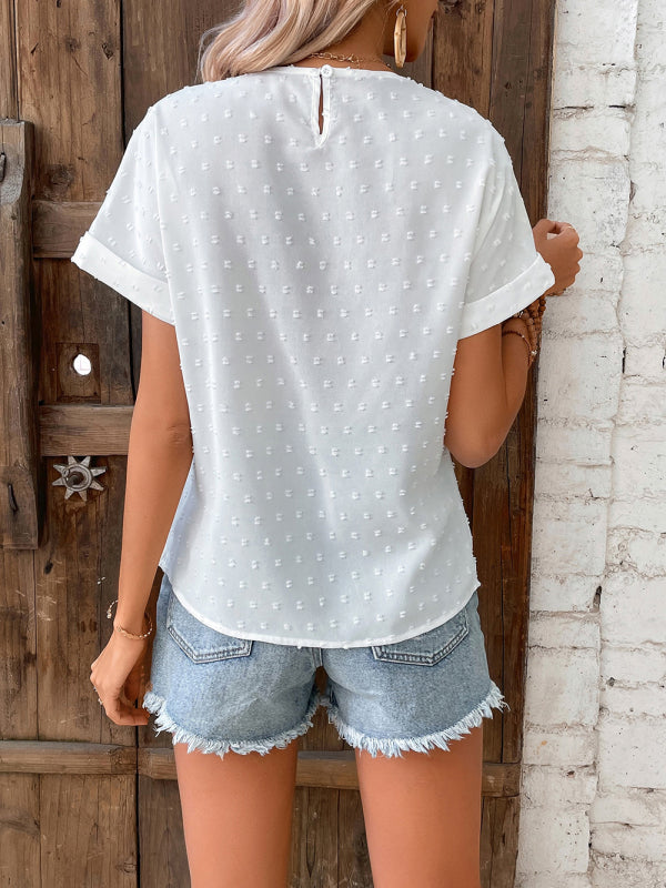Lace T-Shirt Blouse - The Ultimate Fashion Top Must-Have! Tops - Chuzko Women Clothing