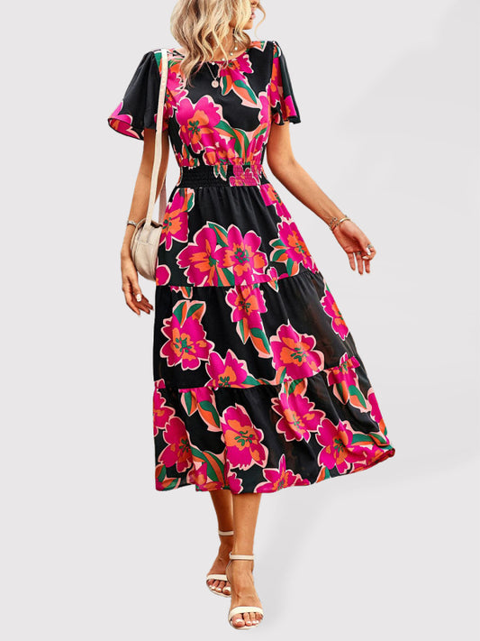 Women's Flower Maxi Dress Dress - Chuzko Women Clothing
