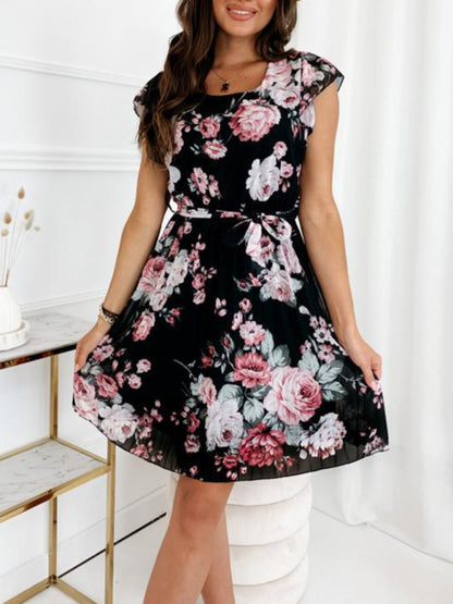 Floral Mini Dress of the Season! Dress - Chuzko Women Clothing