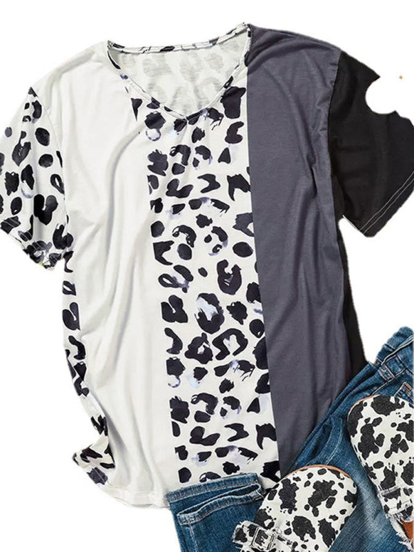 Leopard print T-Shirt Top for Women Tops - Chuzko Women Clothing