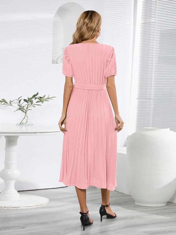 Shop now and get ready for the summer with our V neck midi dress! Dress - Chuzko Women Clothing