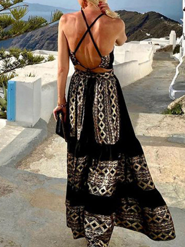 Summer Dream in This Gorgeous Tiered Maxi Dress Dress - Chuzko Women Clothing