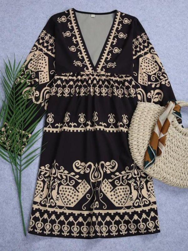 Bohemian Tunic Mini Dress - Order Now! Dress - Chuzko Women Clothing
