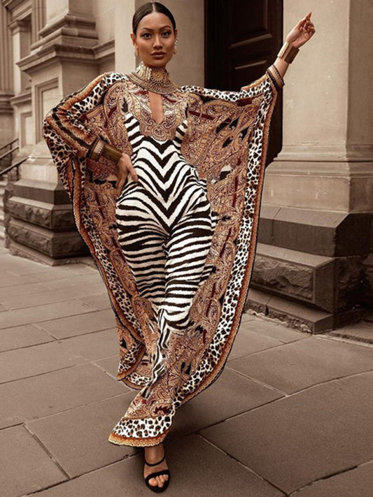 Middle Eastern Indie Arabic-Inspired Kaftan Maxi Dress - Tunics Dress - Chuzko Women Clothing