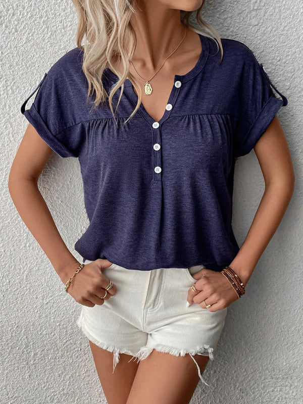 Retro  T-Shirt Top - Your Companion for a Classic Look Top - Chuzko Women Clothing