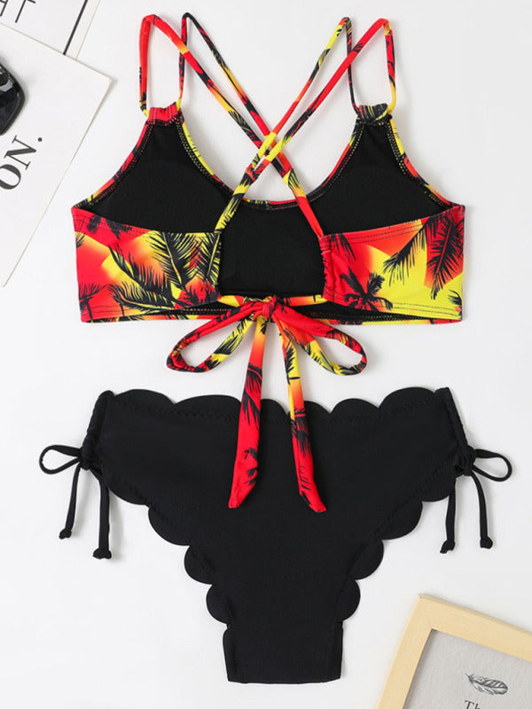 Multicolor Coconut 3 Print Bikini - Two Piece Swimwear for Women Two Piece Bikini - Chuzko Women Clothing