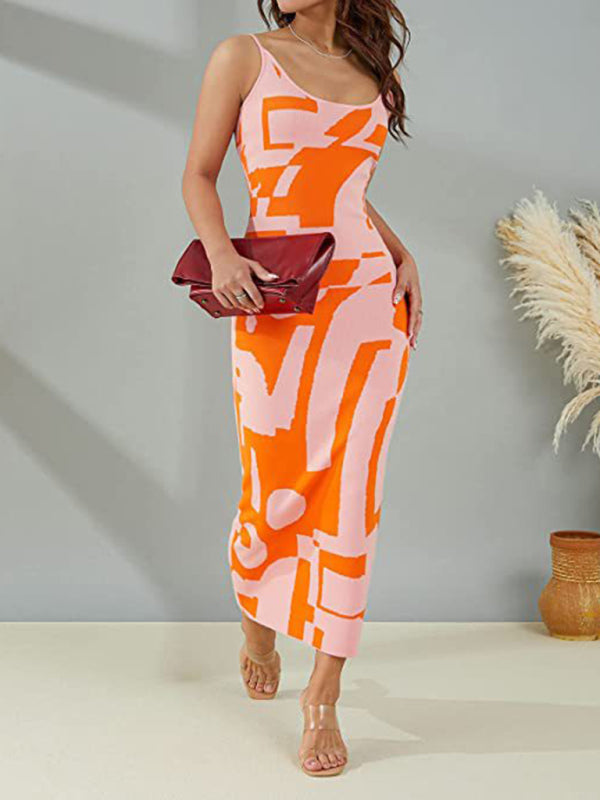 Feel Like a Goddess: Y2K Women's Casual Pencil Bodycon Maxi Dress Dress - Chuzko Women Clothing