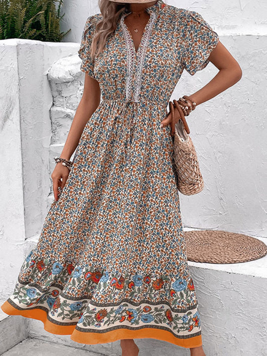 Fashion Update: Women's Floral Maxi Dress with V Neck & Pockets Maxi Dresses - Chuzko Women Clothing