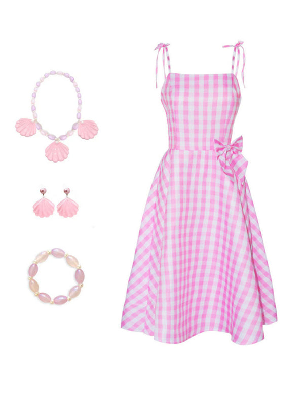 4Pcs Barbie Costume Cami Dress, Accessories for Kids & Women Costumes - Chuzko Women Clothing
