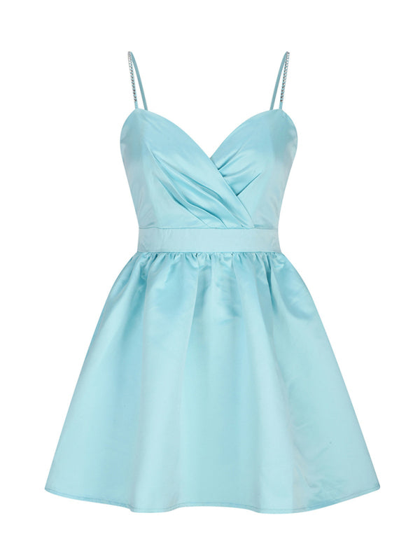 Elegant Sweetheart Bedazzled Straps Princess Mini Dress Elegant Dresses - Chuzko Women Clothing