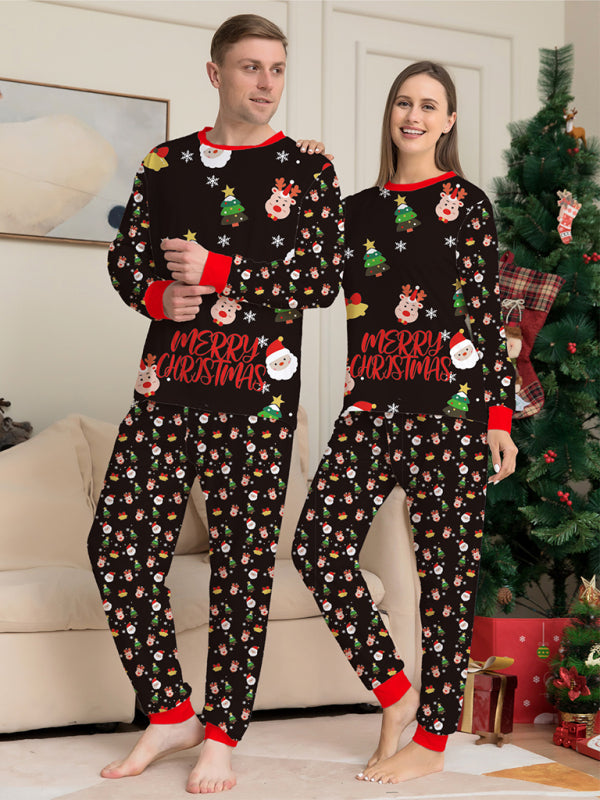 Merry Christmas Matching Cotton Pajamas for Mommy Christmas Pajamas - Chuzko Women Clothing