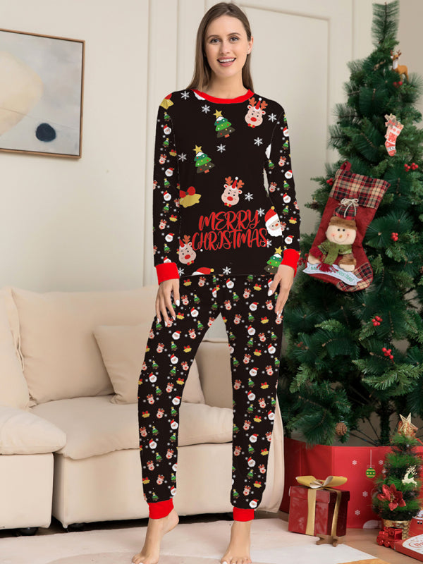 Merry Christmas Matching Cotton Pajamas for Mommy Christmas Pajamas - Chuzko Women Clothing