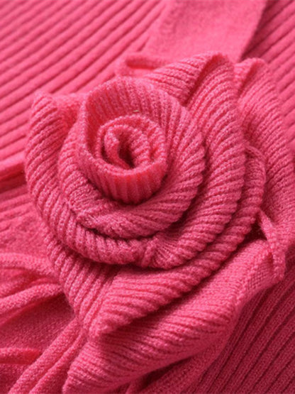 Trendy Fall Knit Top | Choker Neck Sweater | Street-style Romance Choker Sweater Winter Knit Tops - Chuzko Women Clothing
