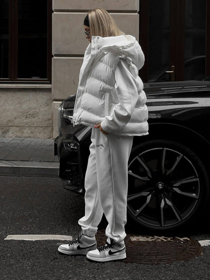 Winter Waistcoat Vest with Detachable Hoodie Puffer Waistcoat - Chuzko Women Clothing