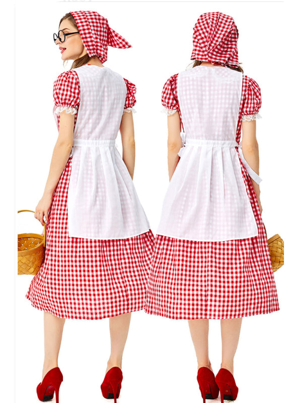 Red Riding Hood Cosplay Costume - Oktoberfest Maid Outfit Costume - Chuzko Women Clothing