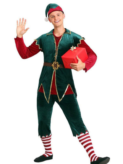 Help Santa with This 5-Piece Elf Costume Set for Men and Women Christmas Cosplays - Chuzko Women Clothing