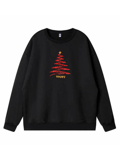Festive Christmas Tree Sweatshirts: Mommy and Me Matching Sweatshirts - Chuzko Women Clothing