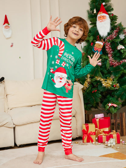 Kids' Merry Christmas Santa Claus Pajamas Thanksgiving Match Xmas Pajamas - Chuzko Women Clothing