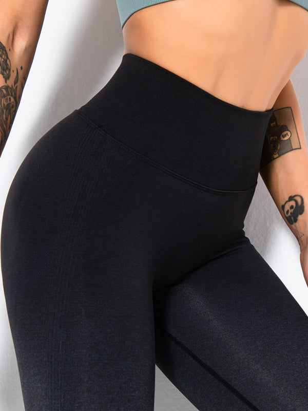 Ombre Seamless Peach Butt Lifting Yoga Pants Yoga Pants - Chuzko Women Clothing