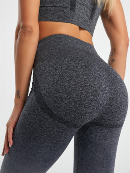 Gym-Ready Women's Seamless Active Set - Top + Butt Lifting Leggings Activewear - Chuzko Women Clothing