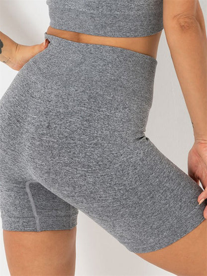 Sculpt Your Body with our Seamless Butt Lifting Shorts + Crop Top Set Activewear - Chuzko Women Clothing