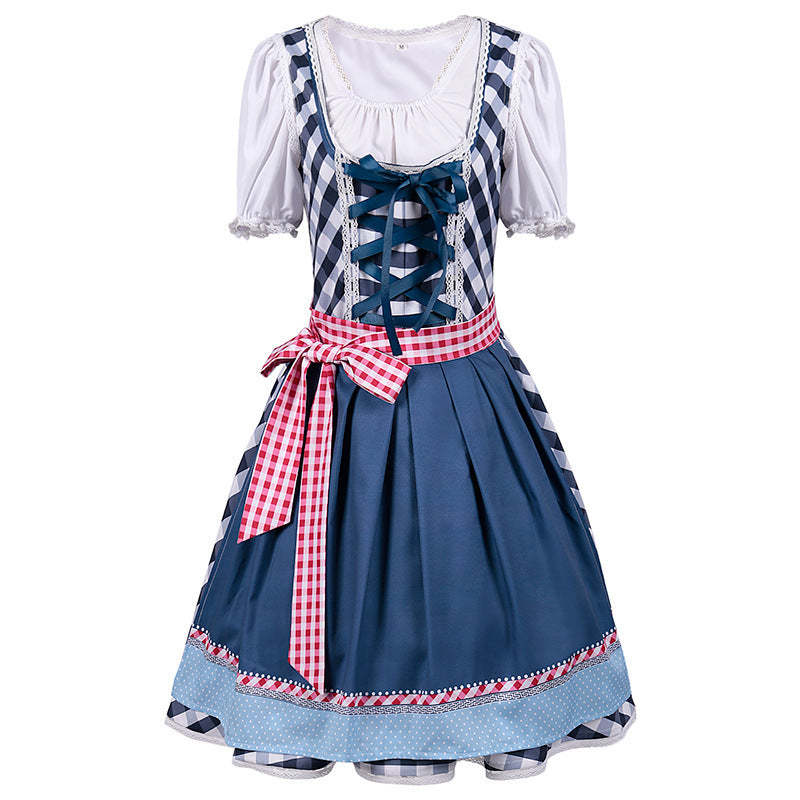 Munich Traditional Dirndl - Oktoberfest Bavaria Maid Dress Oktoberfest Dress - Chuzko Women Clothing