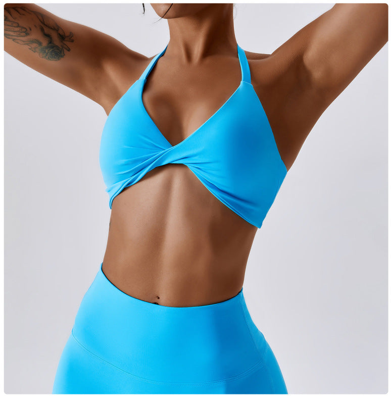 Solid Backless Push-up Sporty Bra Sporty Bra - Chuzko Women Clothing