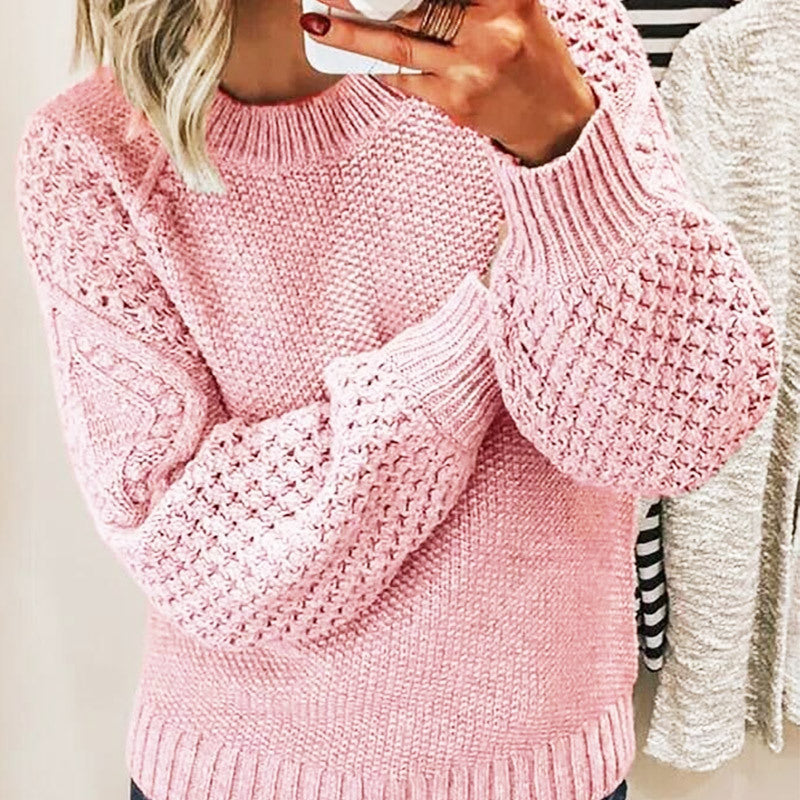 Autumn Warmth Jumper - Chunky Knit Classic Sweater Sweaters - Chuzko Women Clothing